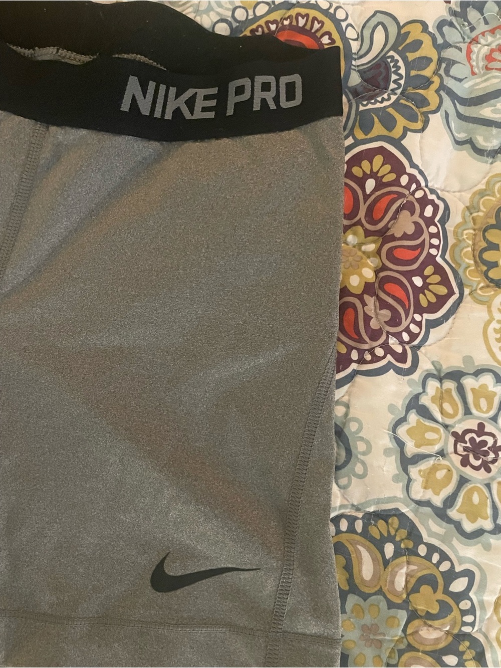 Nike Pro Women's Gray Athletic Compression Shorts